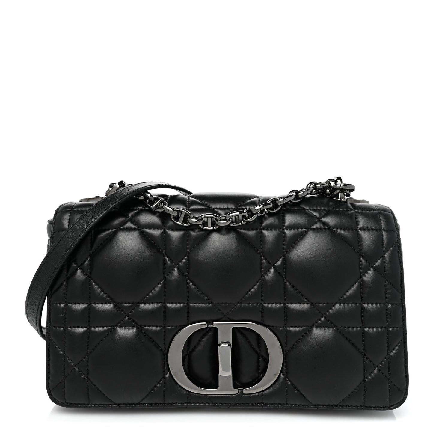Calfskin Macrocannage Medium Caro Bag Black