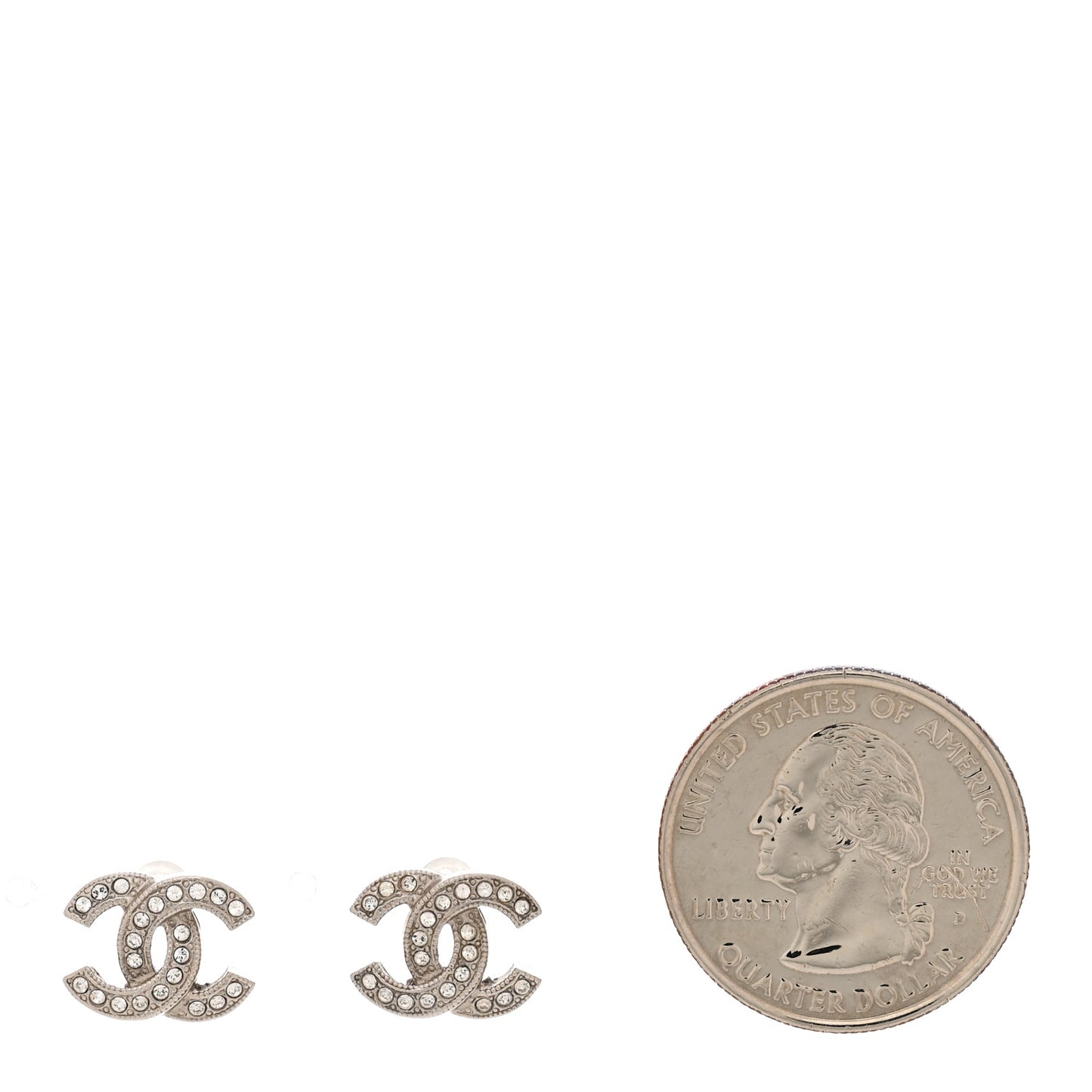 Crystal Mini Timeless CC Earrings Silver