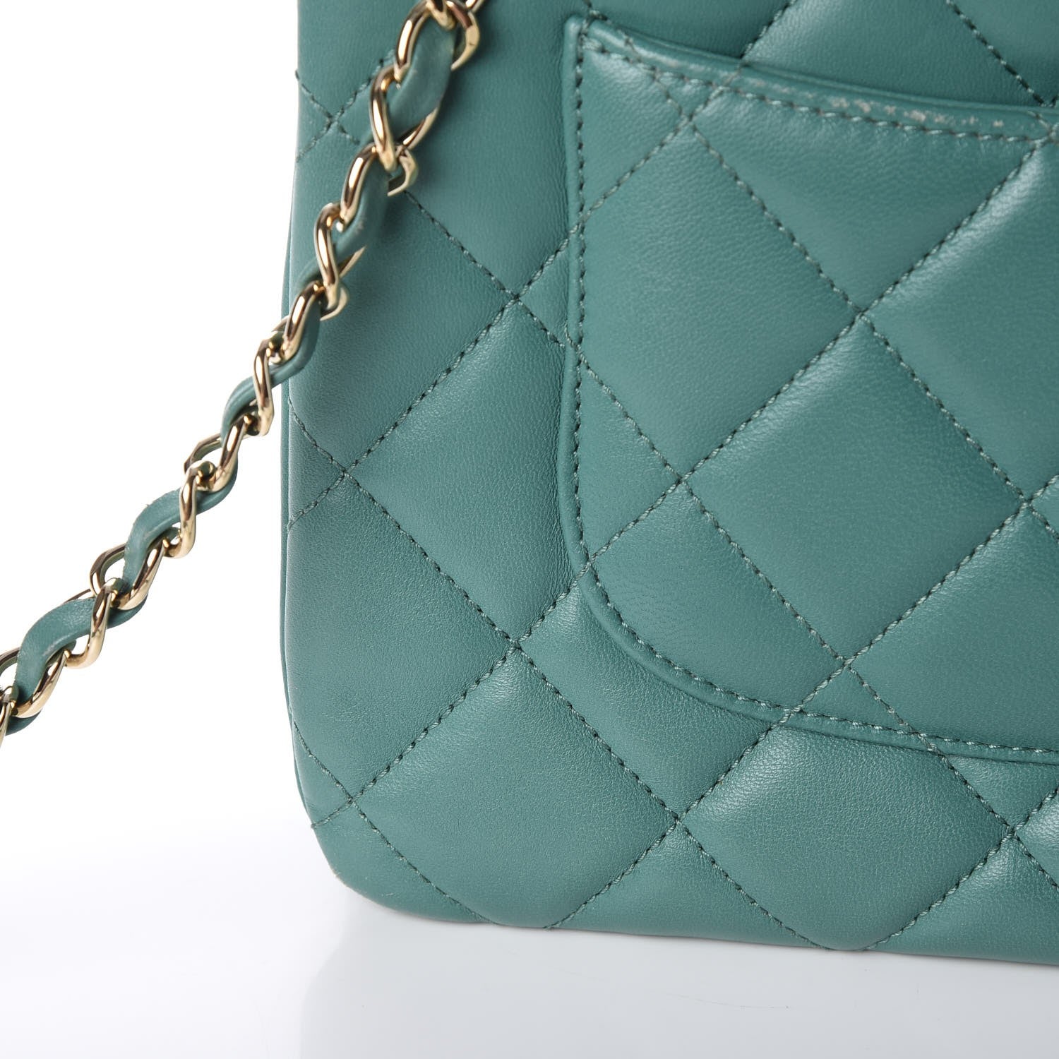 Chanel Lambskin Quilted Small Trendy CC Flap Dual Handle Bag Light Green 11 of 19