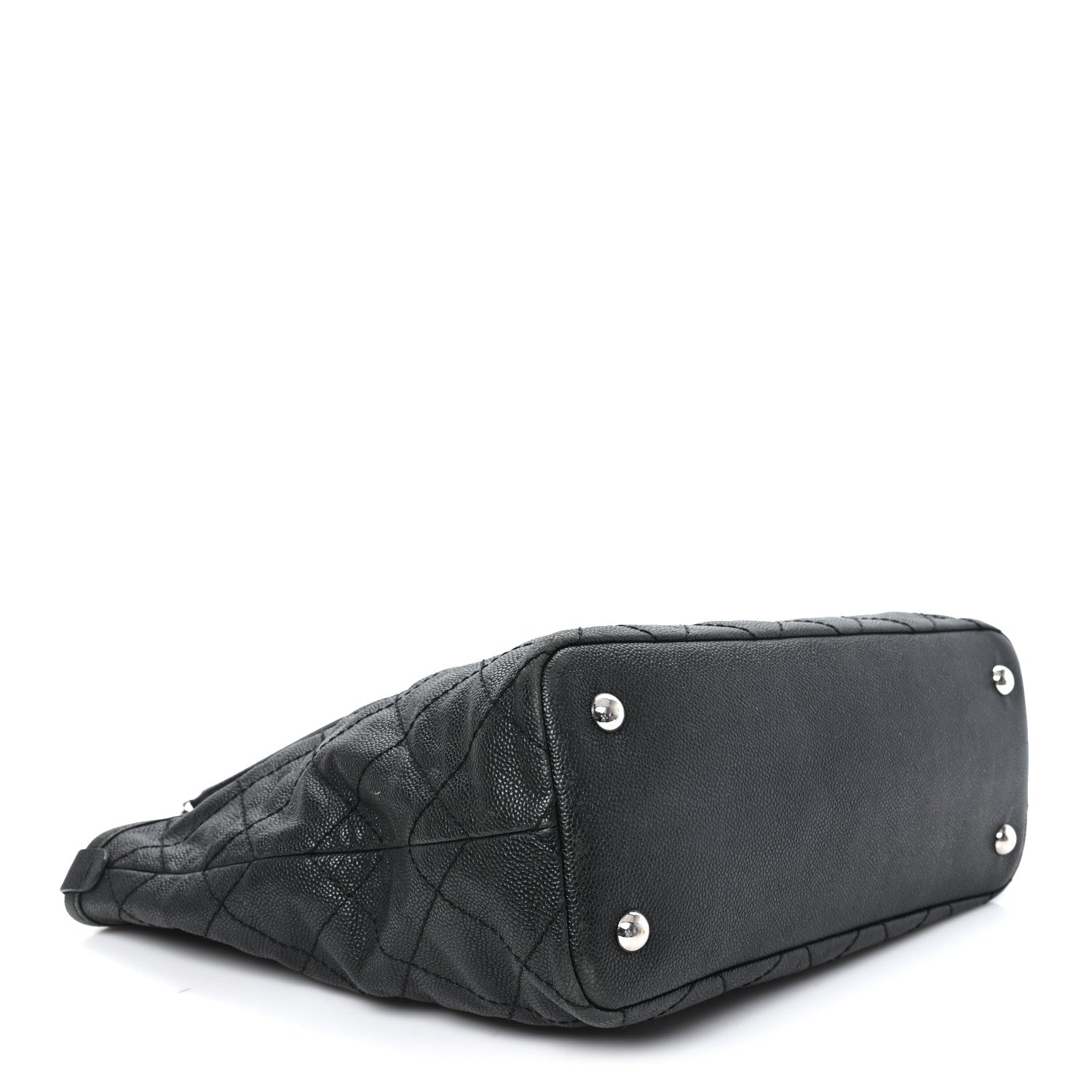 Chanel Grained Calfskin Quilted Small Daily Shopping Tote Black 3 of 11