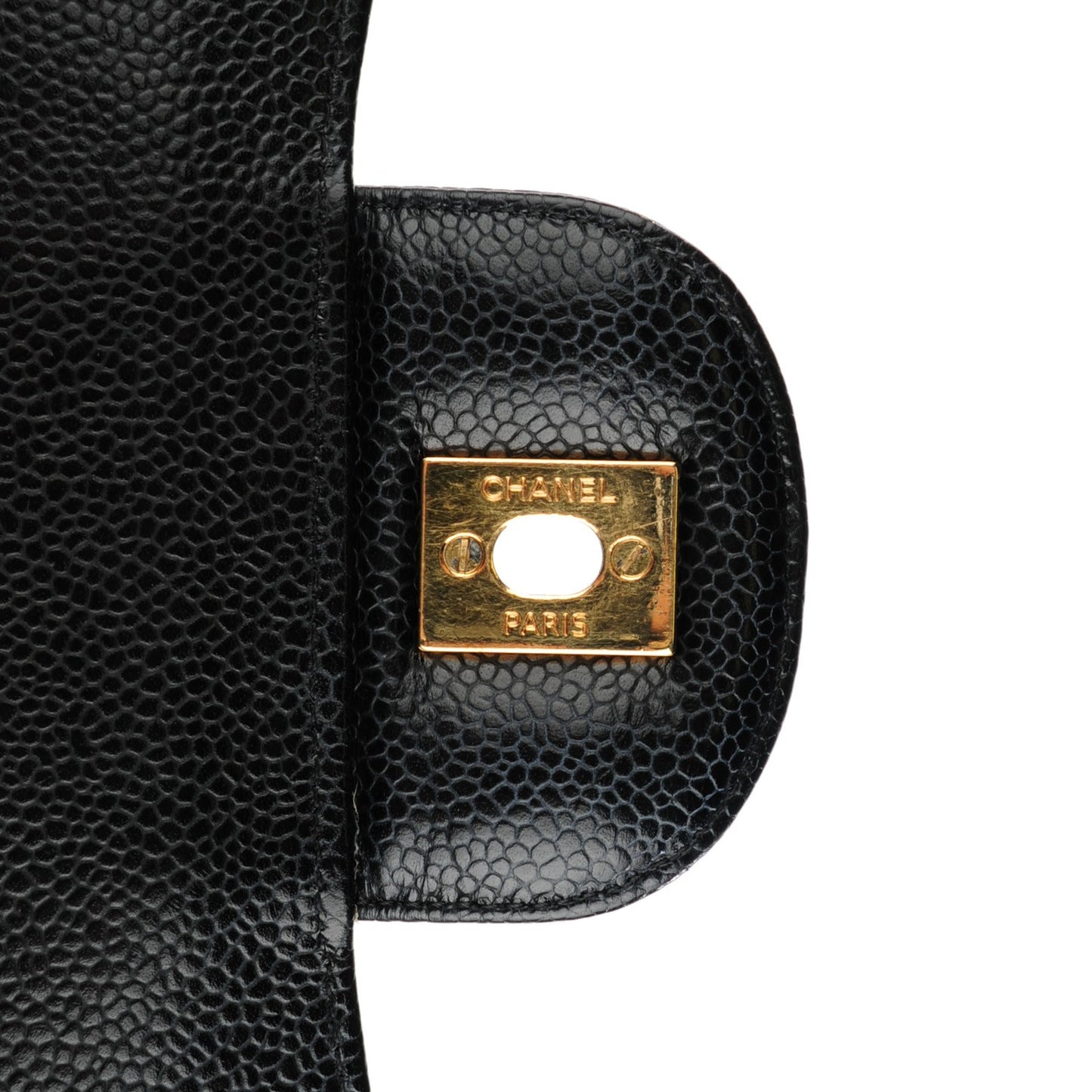Caviar Quilted Maxi Double Flap Black