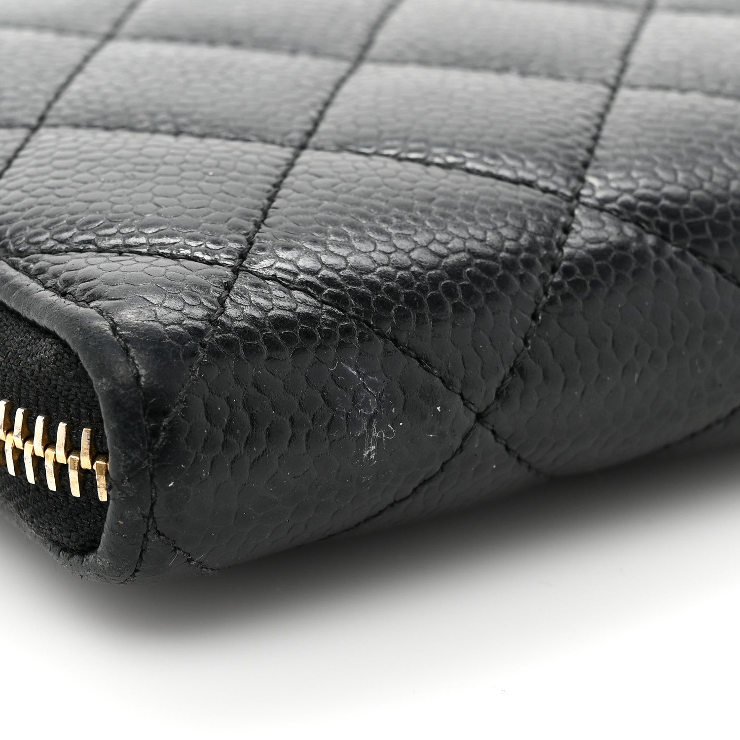 Chanel Caviar Quilted Large Gusset Zip Around Wallet Black 15 of 17