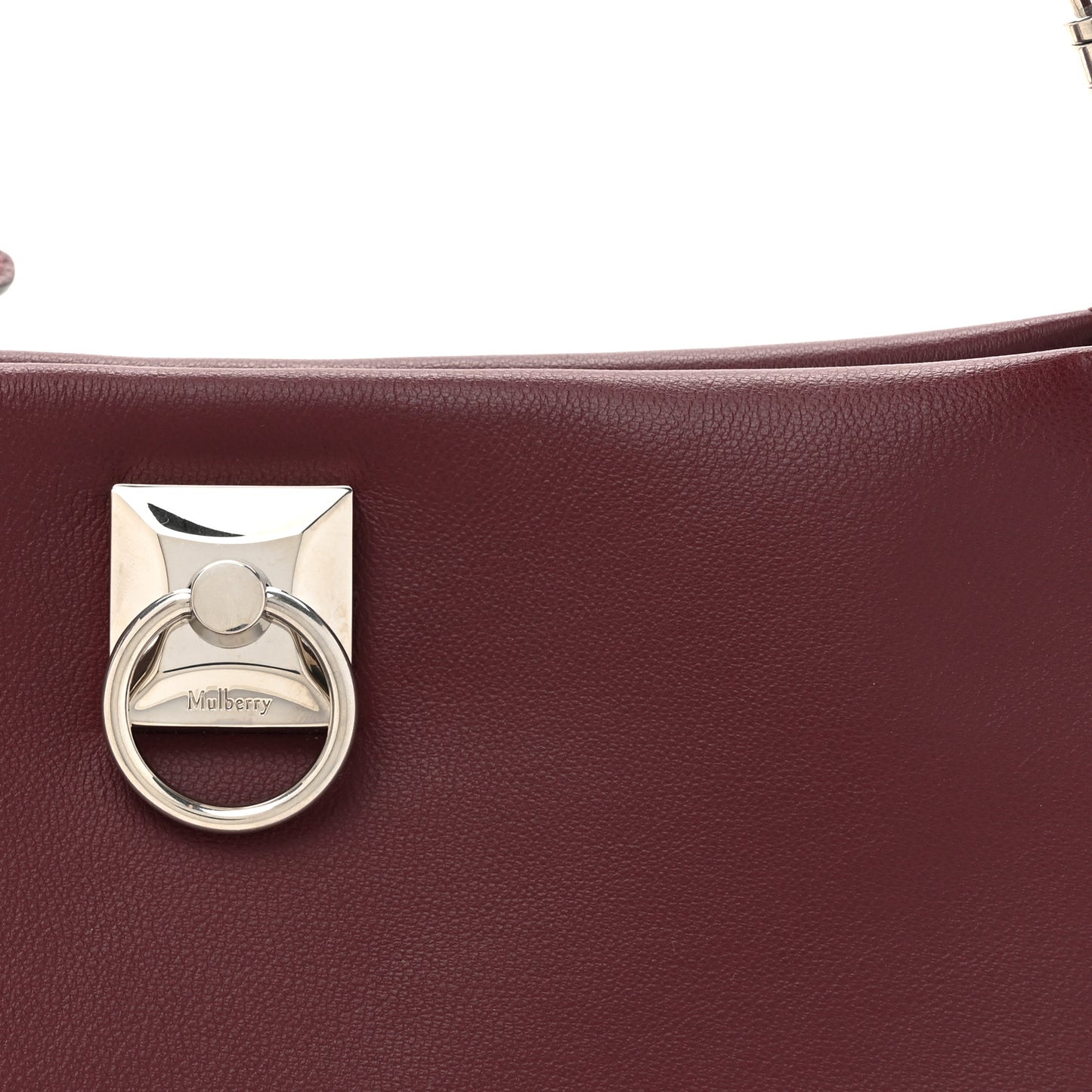 Micro Classic Grain Small Iris Shoulder Bag Black Cherry