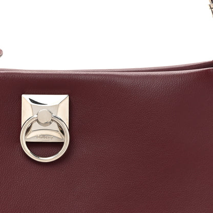 Mulberry Micro Classic Grain Small Iris Shoulder Bag Black Cherry 8 of 10