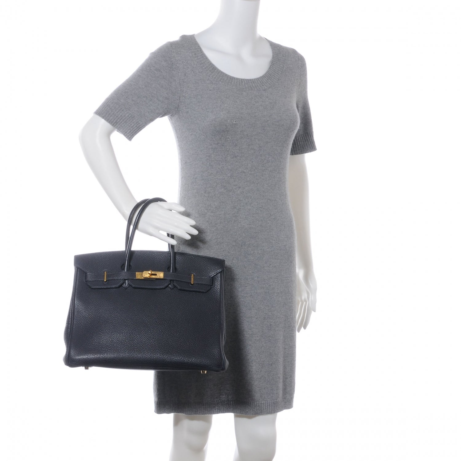 Hermes Taurillon Clemence Birkin 35 Black 2 of 10