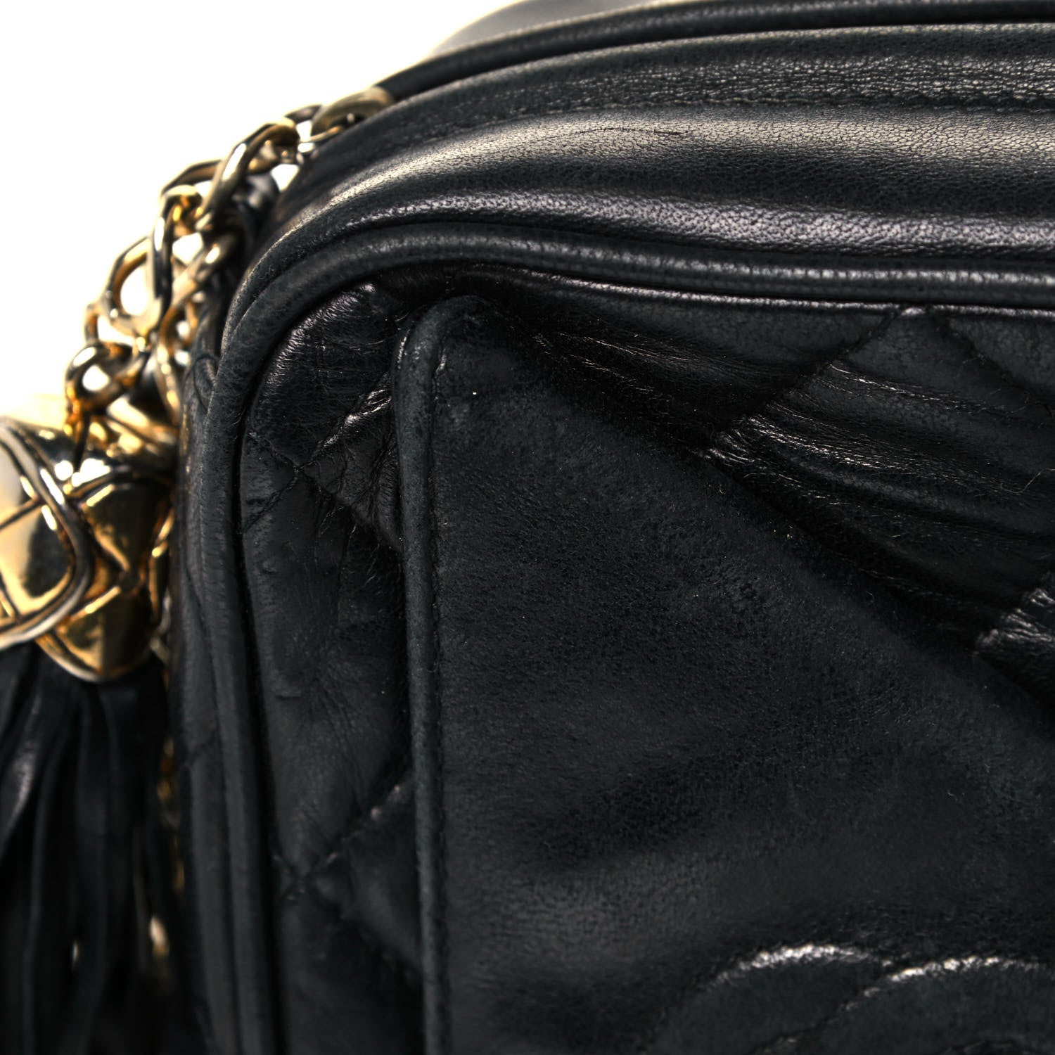 Chanel Lambskin Quilted Tassel Camera Case Black 16 of 18