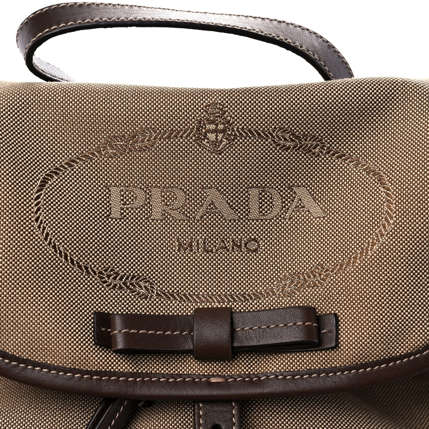 Jacquard Logo Rucksack Backpack Corda Bruciato