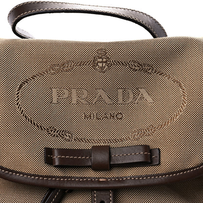 Prada Jacquard Logo Rucksack Backpack Corda Bruciato 9 of 9