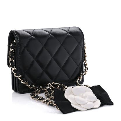 Chanel Lambskin Quilted My Chanel Lady Card Holder On Chain Black 3 of 9