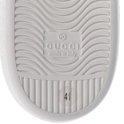 Gucci Calfskin Ayers Web Blind for Love Embroidered Womens Ace Sneakers 41 White 8 of 10