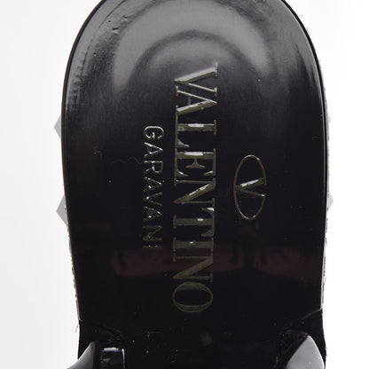 Valentino Garavani PVC Jelly Studded Ankle Wrap Low Heel Thong Sandals 36 Black 7 of 9