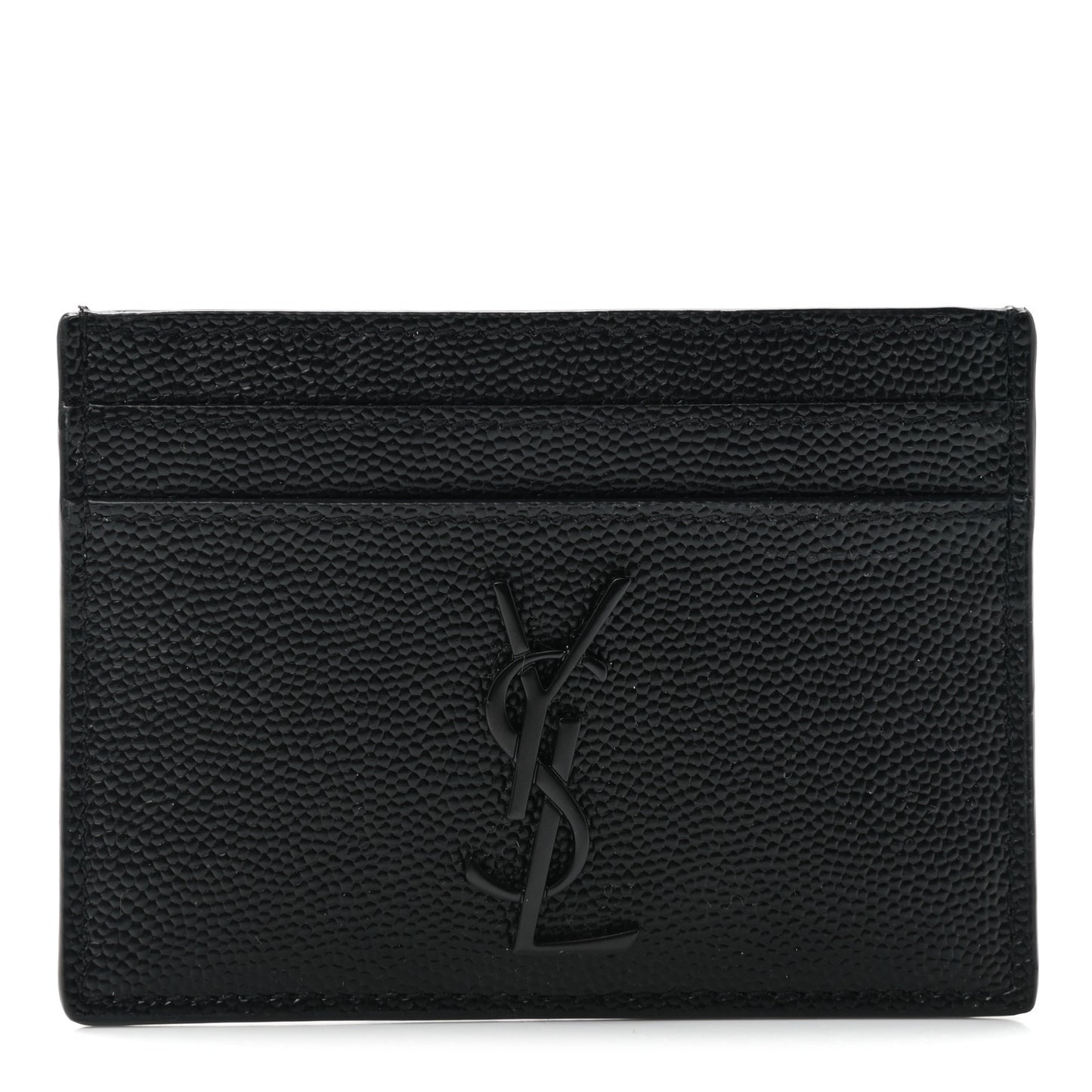 Grain De Poudre Monogram Credit Card Case Black