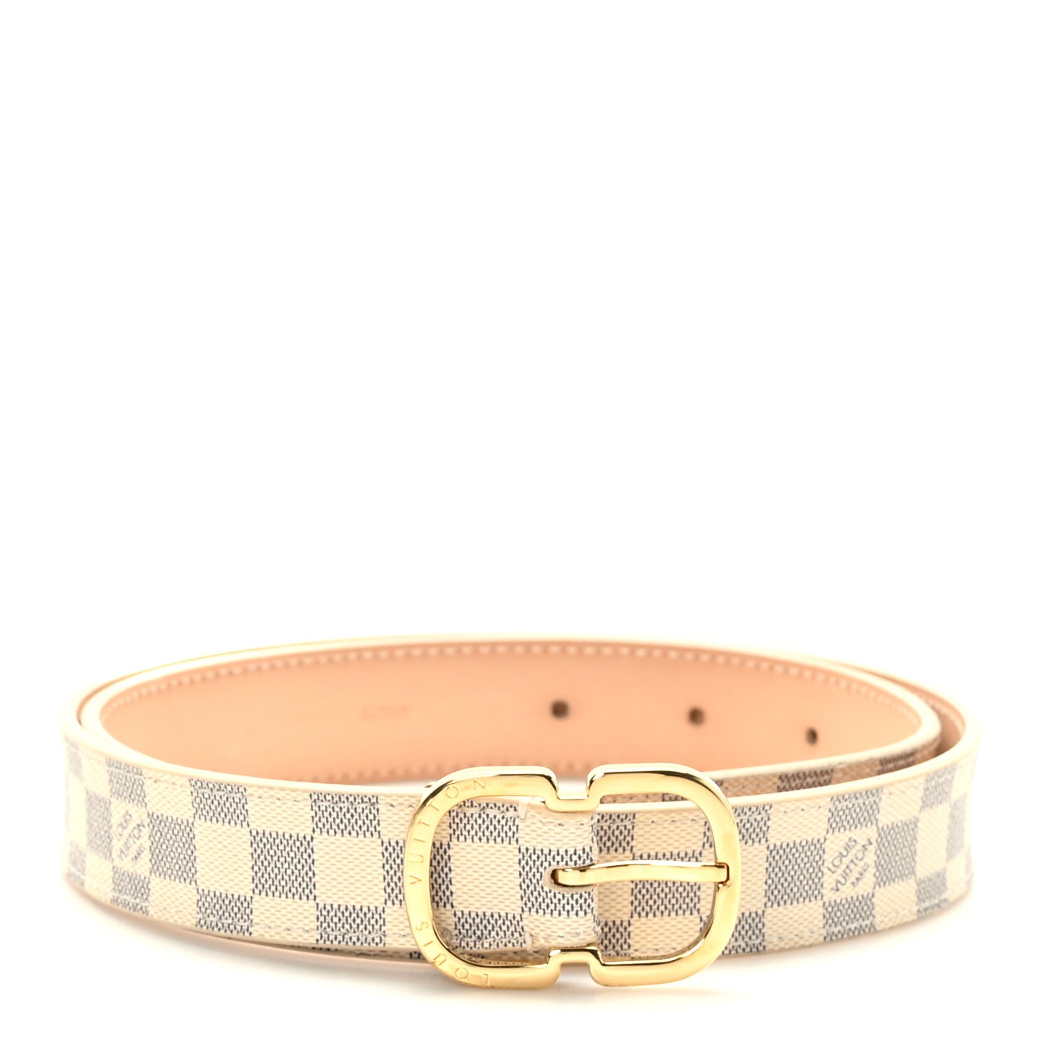 Louis Vuitton Damier Azur 25mm Mini Belt 75 30 1 of 7
