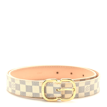Louis Vuitton Damier Azur 25mm Mini Belt 75 30 1 of 7