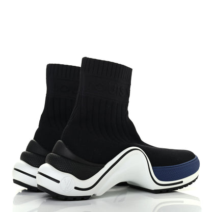 Louis Vuitton Stretch Textile LV Archlight Sneaker Boots 38 Black Blue 3 of 4