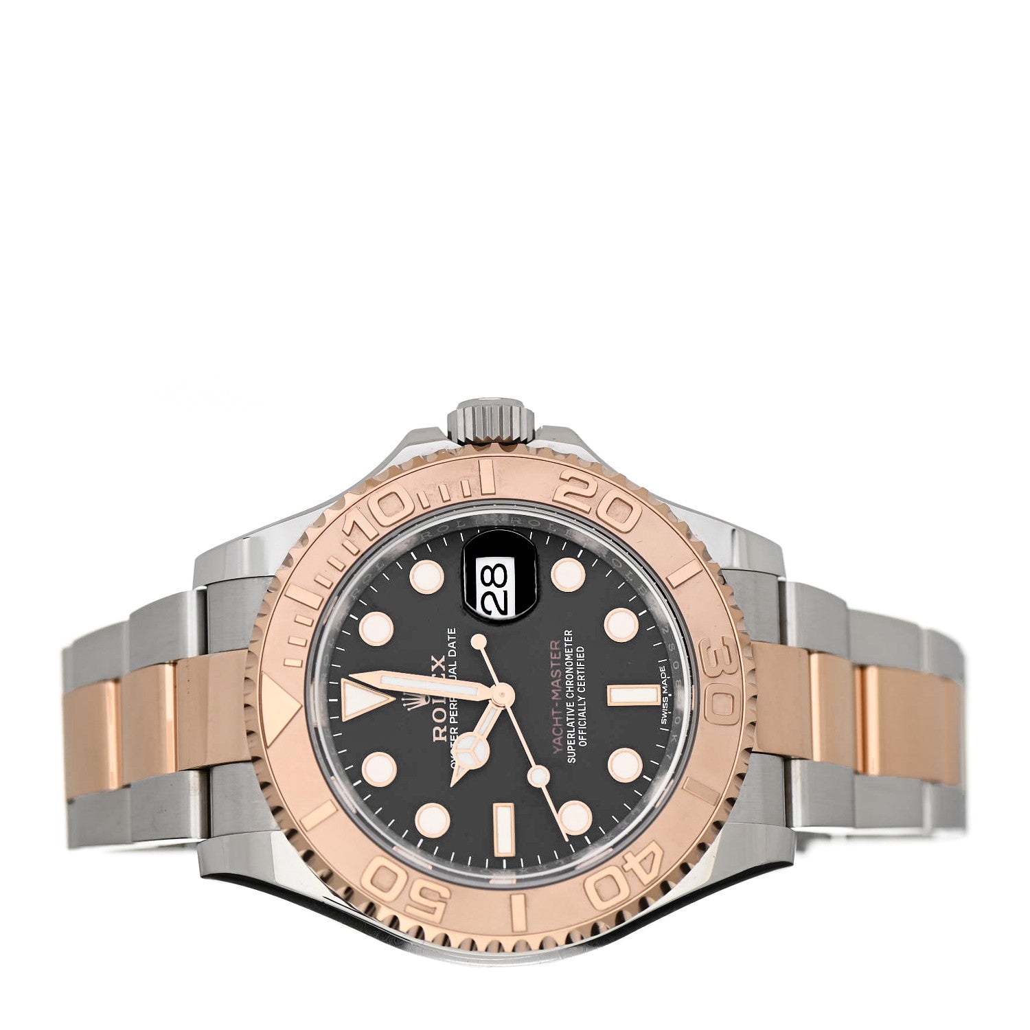 Rolex Stainless Steel 18K Everose Gold 40mm Yacht-Master Watch Black 116621 2 of 5