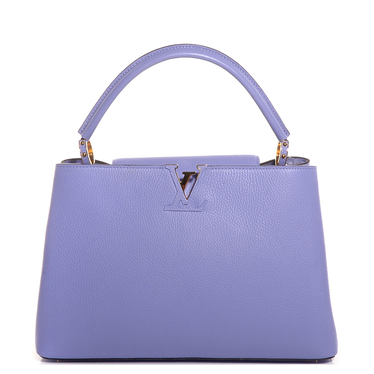 Louis Vuitton Taurillon Capucines MM Lilac 1 of 8