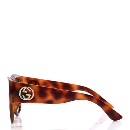 Gucci Acetate Square Frame Sunglasses GG0142SA Tortoise 3 of 8