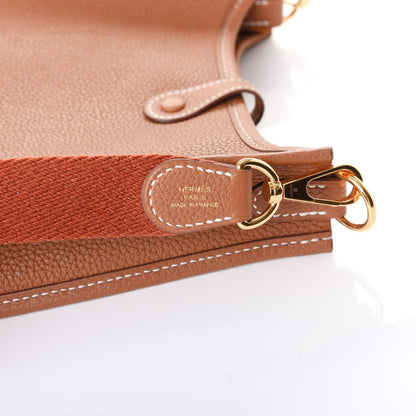 Hermes Taurillon Clemence Amazone Evelyne TPM Gold Cuivre 7 of 9