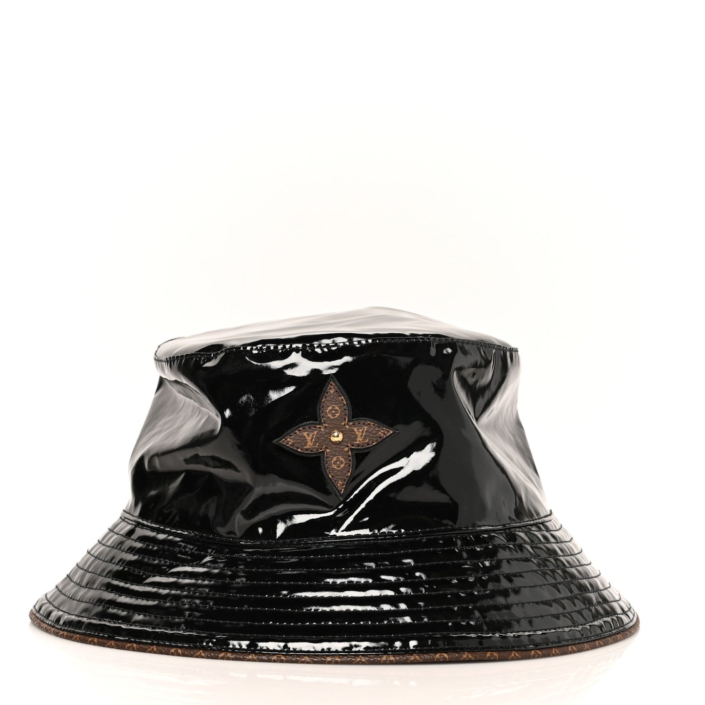 Patent Monogram Bob Bucket Hat S Black