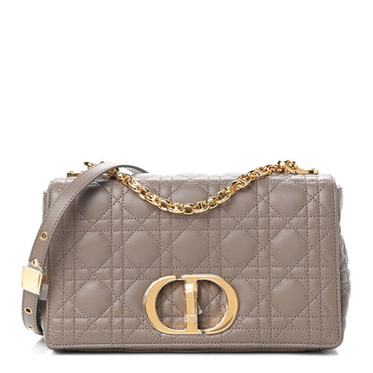 Christian Dior Lambskin Cannage Medium Caro Bag Warm Taupe 1 of 9