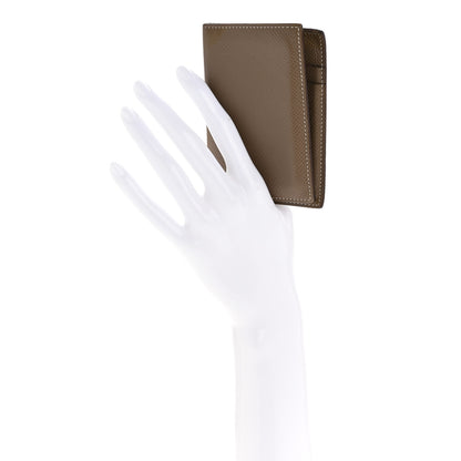 Hermes Epsom MC2 Euclide Card Holder Case Etoupe 2 of 8