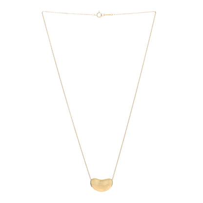 Tiffany 18K Yellow Gold 18mm Elsa Peretti Bean Pendant Necklace 3 of 4