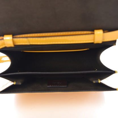 Fendi Vitello Vernice Mou Karligraphy Crossbody Bag Giallo 5 of 10