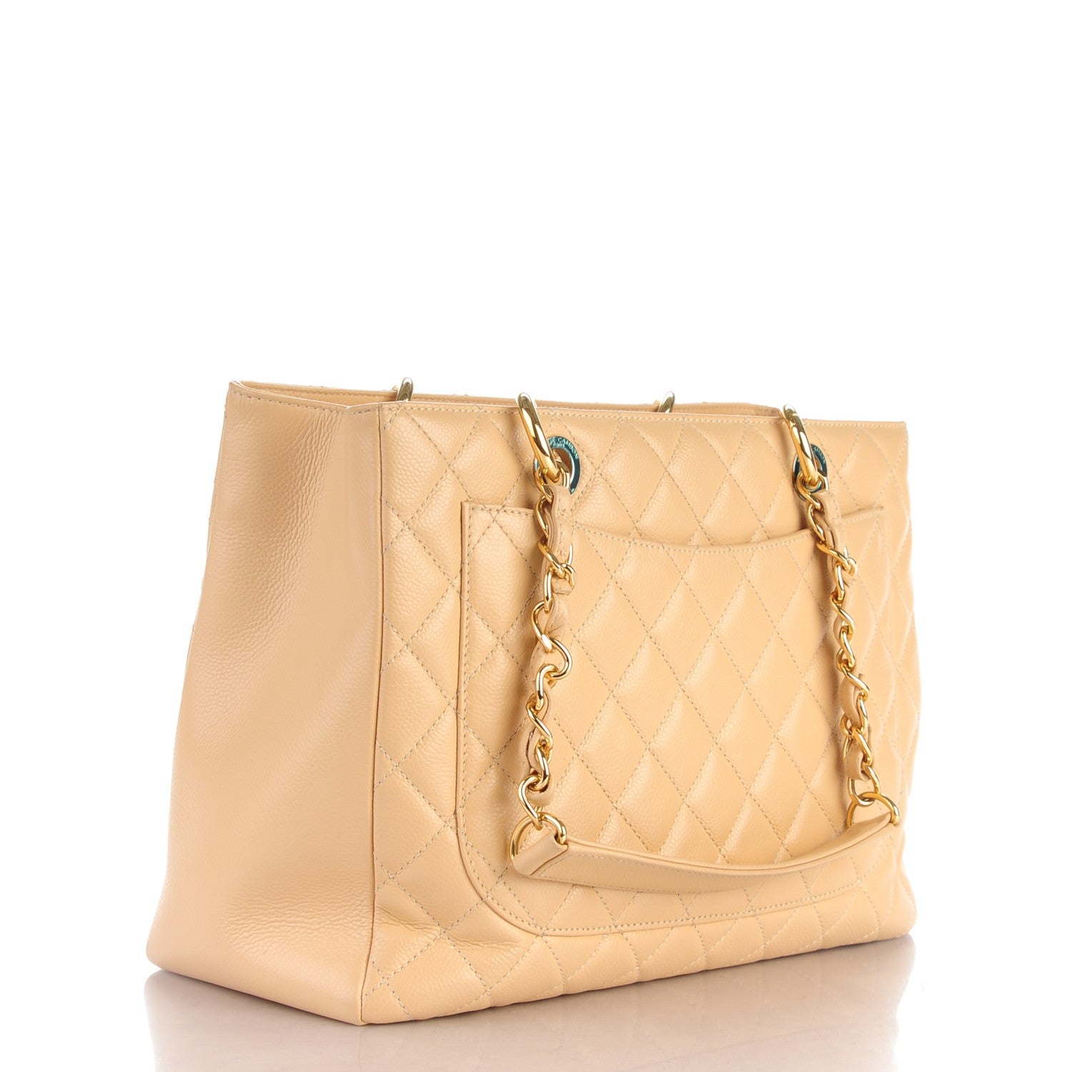 Chanel Caviar Quilted Grand Shopping Tote GST Beige Clair 3 of 10