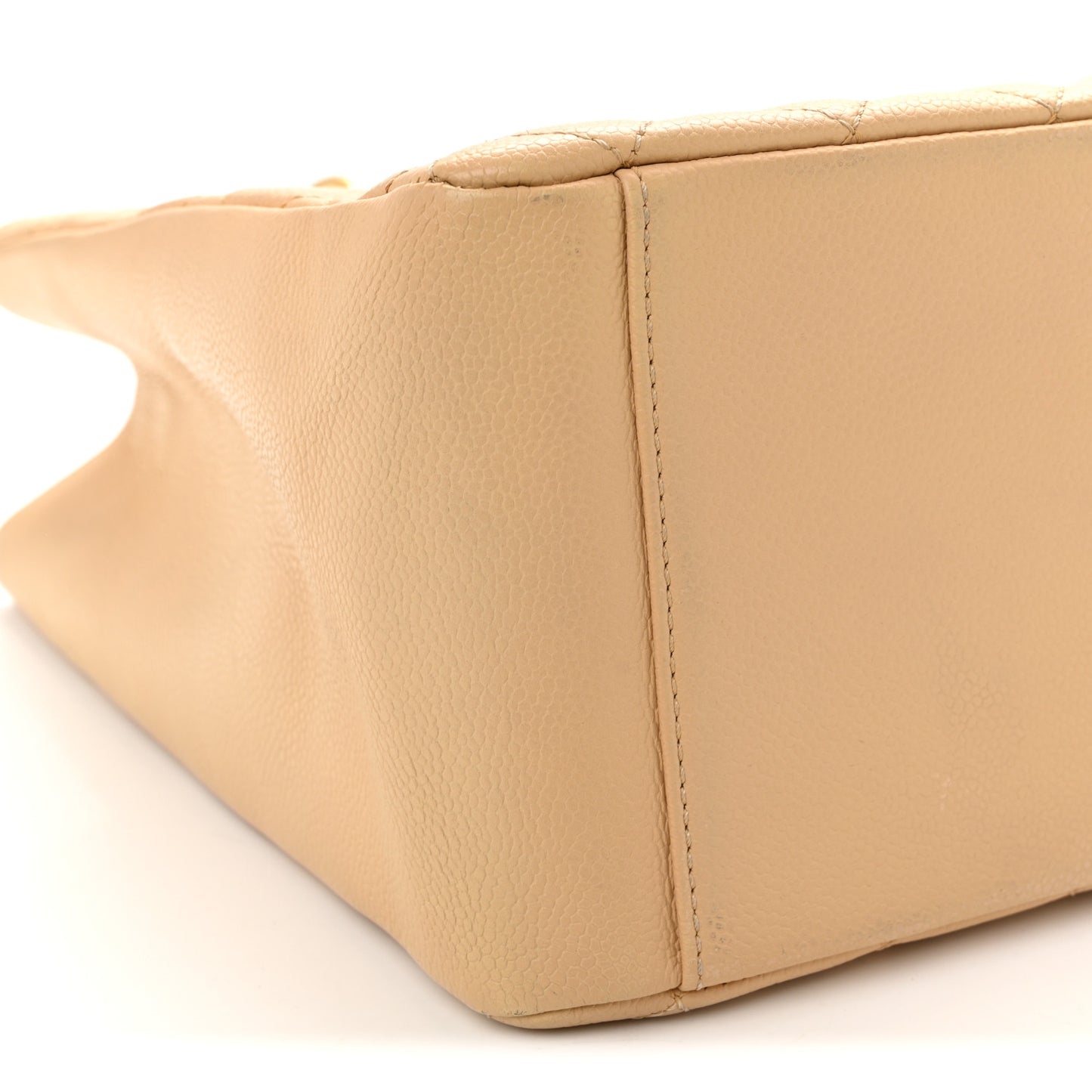 Caviar Quilted Grand Shopping Tote GST Beige Clair