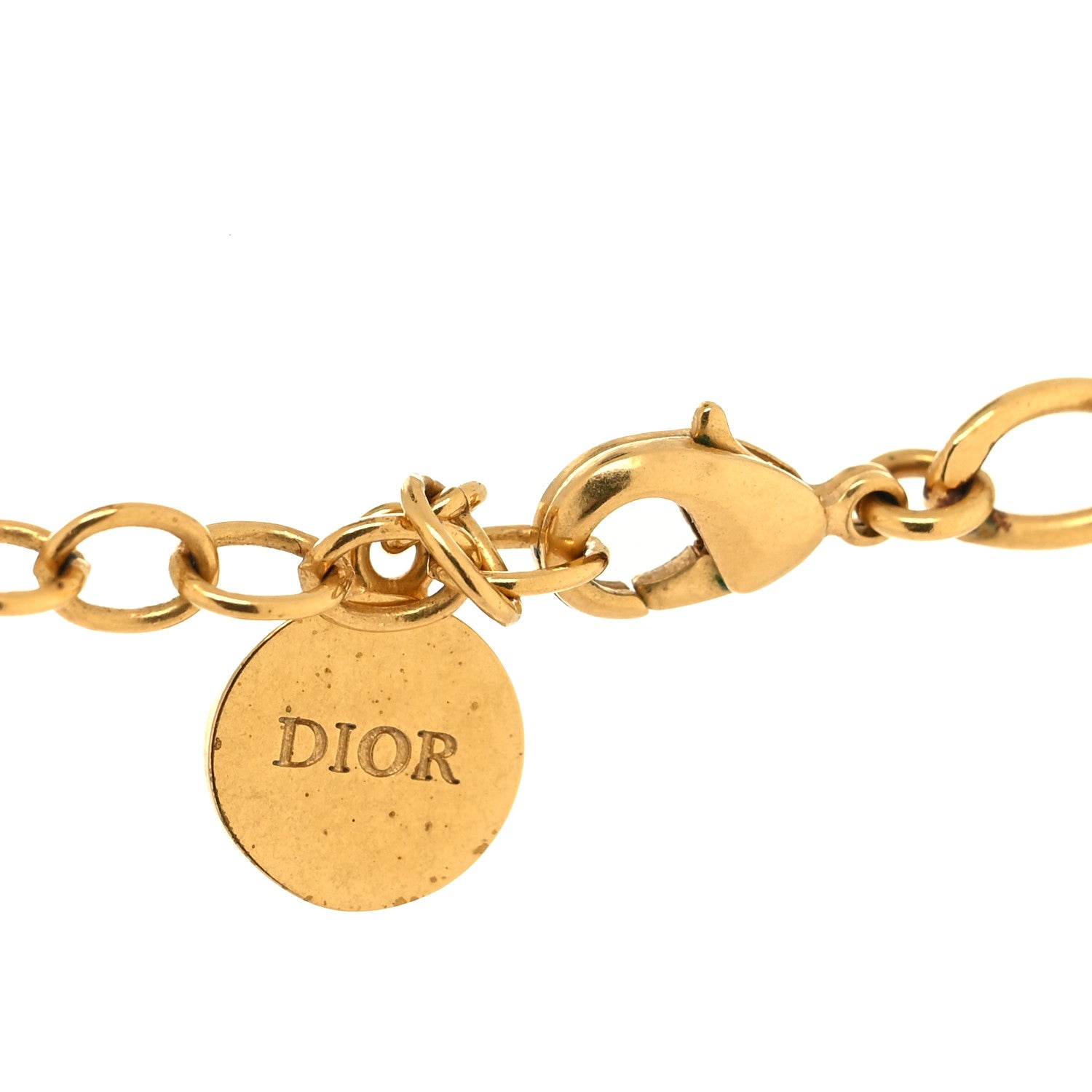 Christian Dior Metal Petit CD Choker Necklace Gold 4 of 5