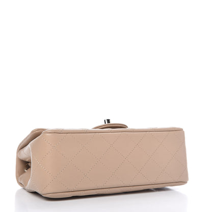 Chanel Lambskin Quilted Mini Rectangular Flap Dark Beige 4 of 12