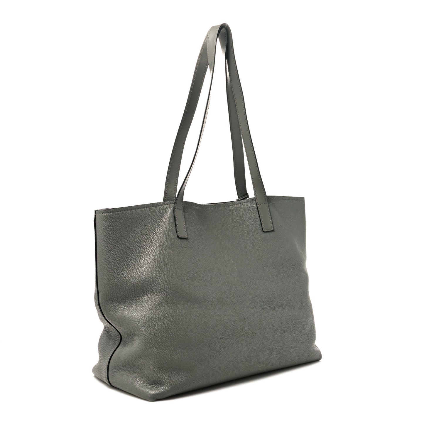 Vitello Daino Pocket Shopping Tote Marmo