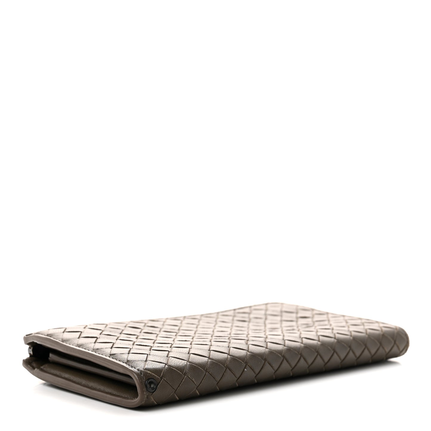 Nappa Intrecciato Zip Around Wallet Mud