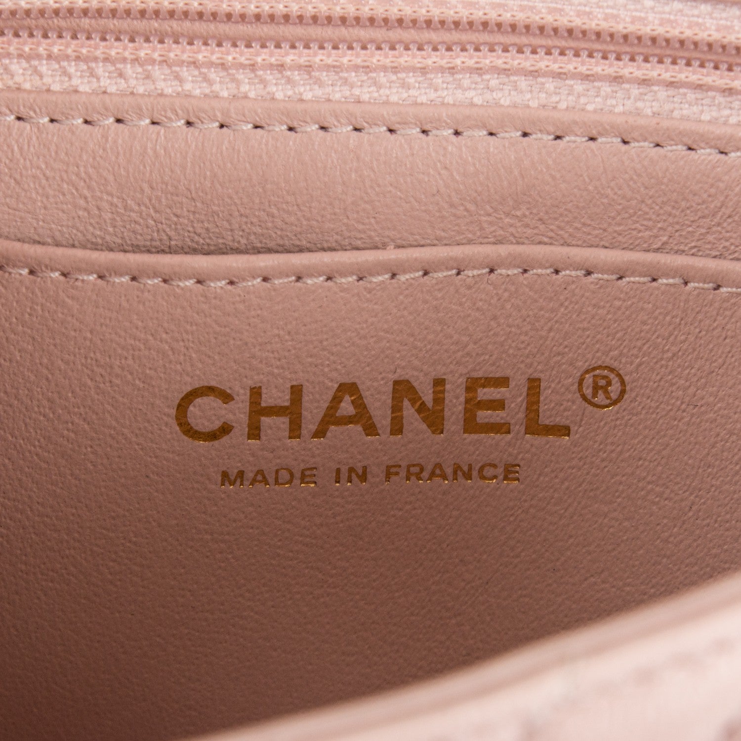 Chanel Caviar Chevron Quilted Mini Rectangular Flap Light Pink 6 of 7