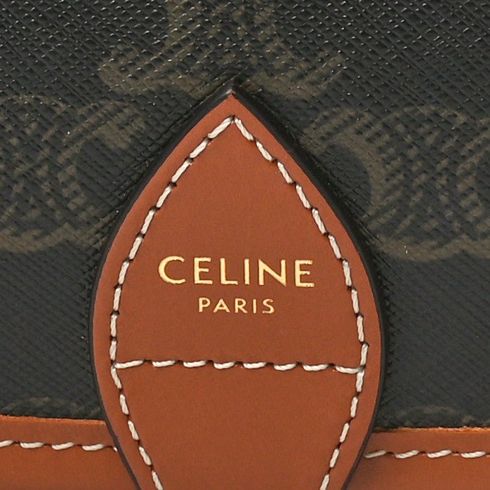 Triomphe Canvas Medium Folco Bag Tan