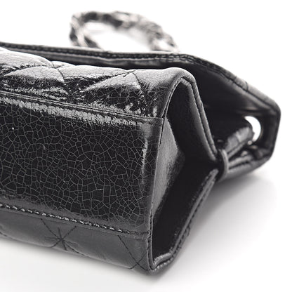 Chanel Glazed Crackled Calfskin Quilted Mademoiselle Flap Black 10 of 10