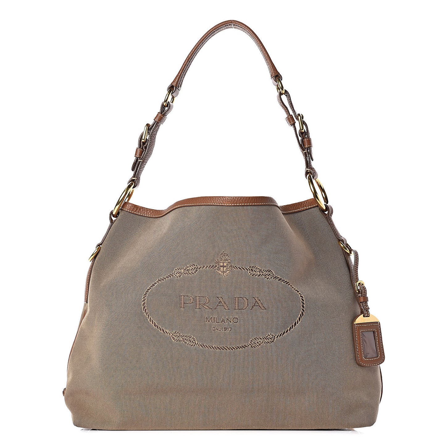 Jacquard Logo Hobo Corda Cuoio