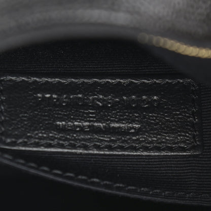 Saint Laurent Grain De Poudre Matelasse Chevron Quilted Round Vinyle Camera Bag Black 6 of 11