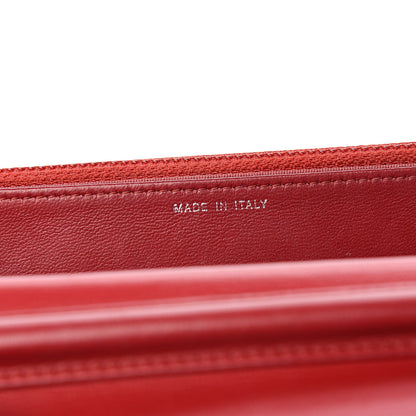 Chanel Lambskin Quilted Wallet On Chain WOC Red 7 of 12