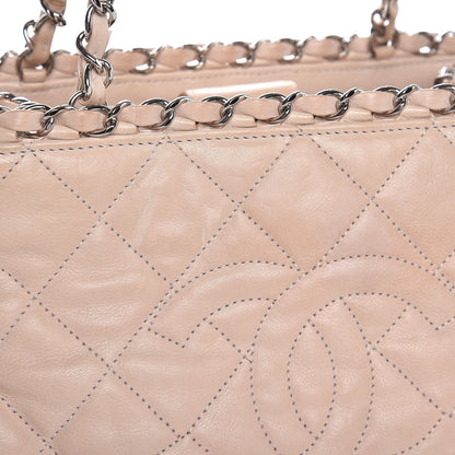 Chanel Lambskin Quilted Mini Chain Me Tote Light Beige 8 of 13