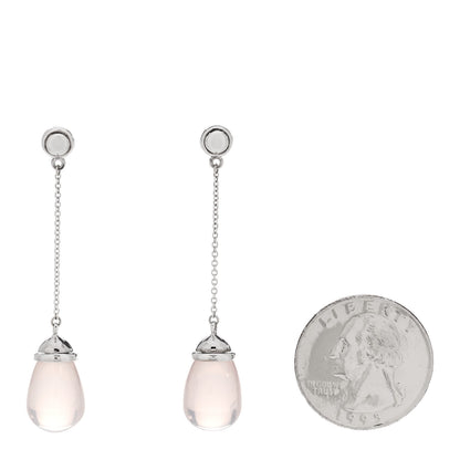 Tiffany Sterling Silver Paloma Picasso 20 Carat Rose Quartz Drop Earrings 2 of 4