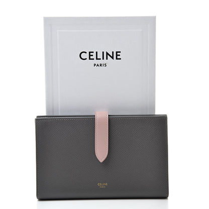 Celine Grained Calfskin Large Multifunction Strap Wallet Grey 9 of 9