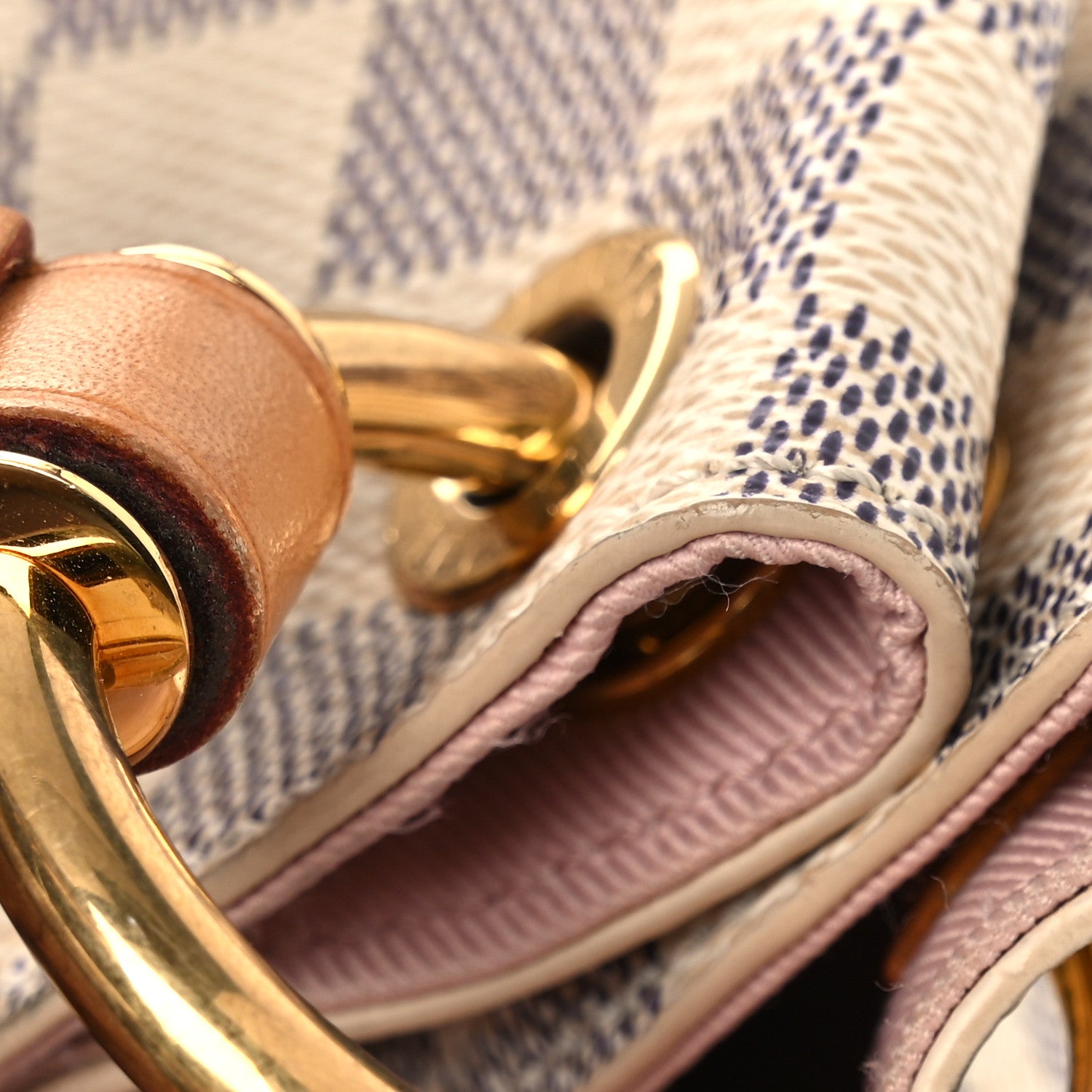 Louis Vuitton Damier Azur Graceful MM Rose Ballerine 14 of 16