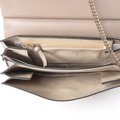 Chloe Calfskin Suede Medium Faye Shoulder Bag Motty Grey 7 of 9