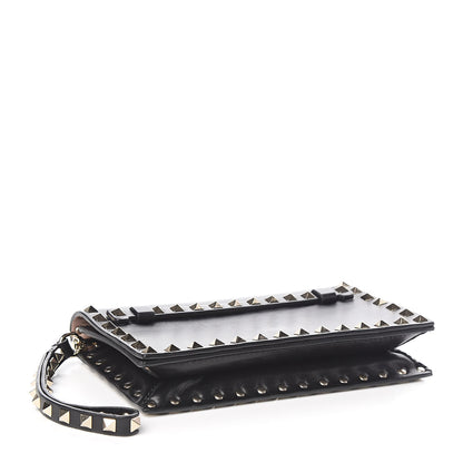 Valentino Garavani Nappa Small Rockstud Wristlet Clutch Black 4 of 7