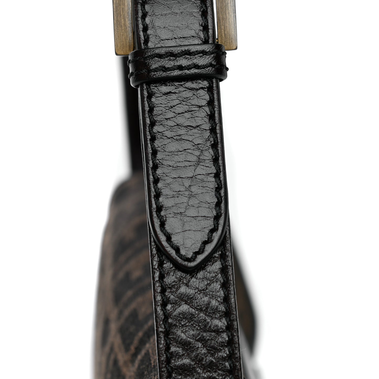Zucca Calfskin Shoulder Bag Tobacco