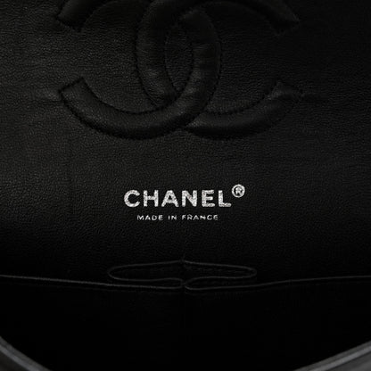 Chanel Tweed Sequin Quilted Medium Double Flap Black White 6 of 10