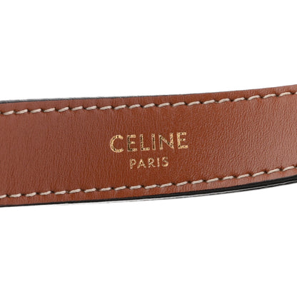 Celine Triomphe Canvas Calfskin Ava Shoulder Bag Tan 6 of 10