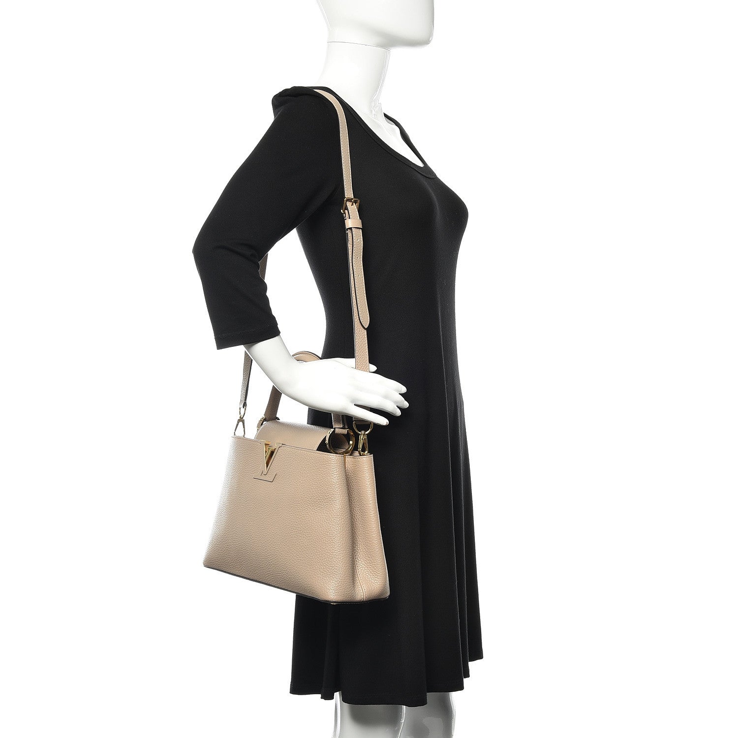 Louis Vuitton Taurillon Capucines PM Galet 2 of 10